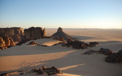 Sahara algérien près de l'oasis de Djanet