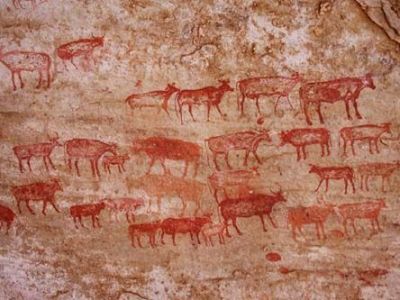 Peinture rupestre dans le sahara algérien