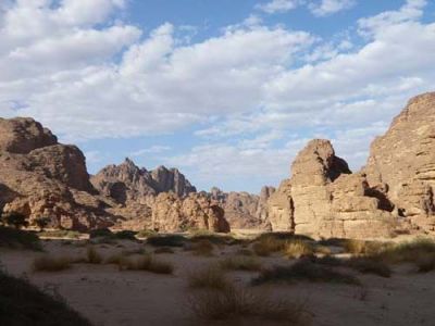 Paysage montagneux dans le desert Saharien